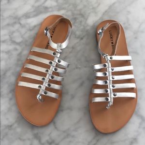 Lucky brand sandals size 7.5 silver